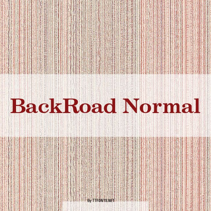 BackRoad Normal example
